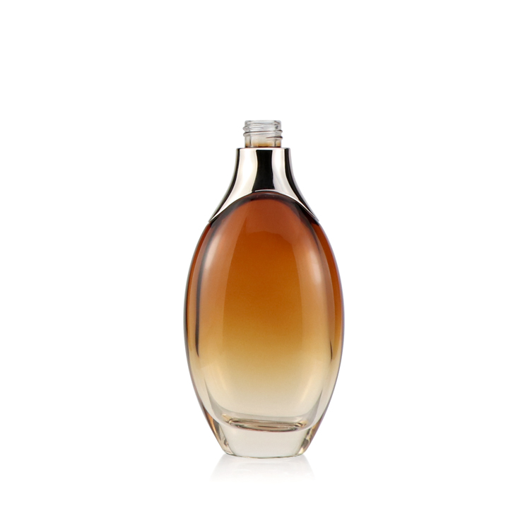 Oval cosmetic container 30ml 50ml 100ml 120ml empty glass lotion pump bottle essential oil bottle with dropper