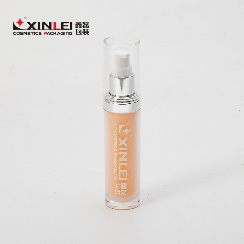 Oval shape Acrylic lotion pump bottle high quality cosmetic packaging jar