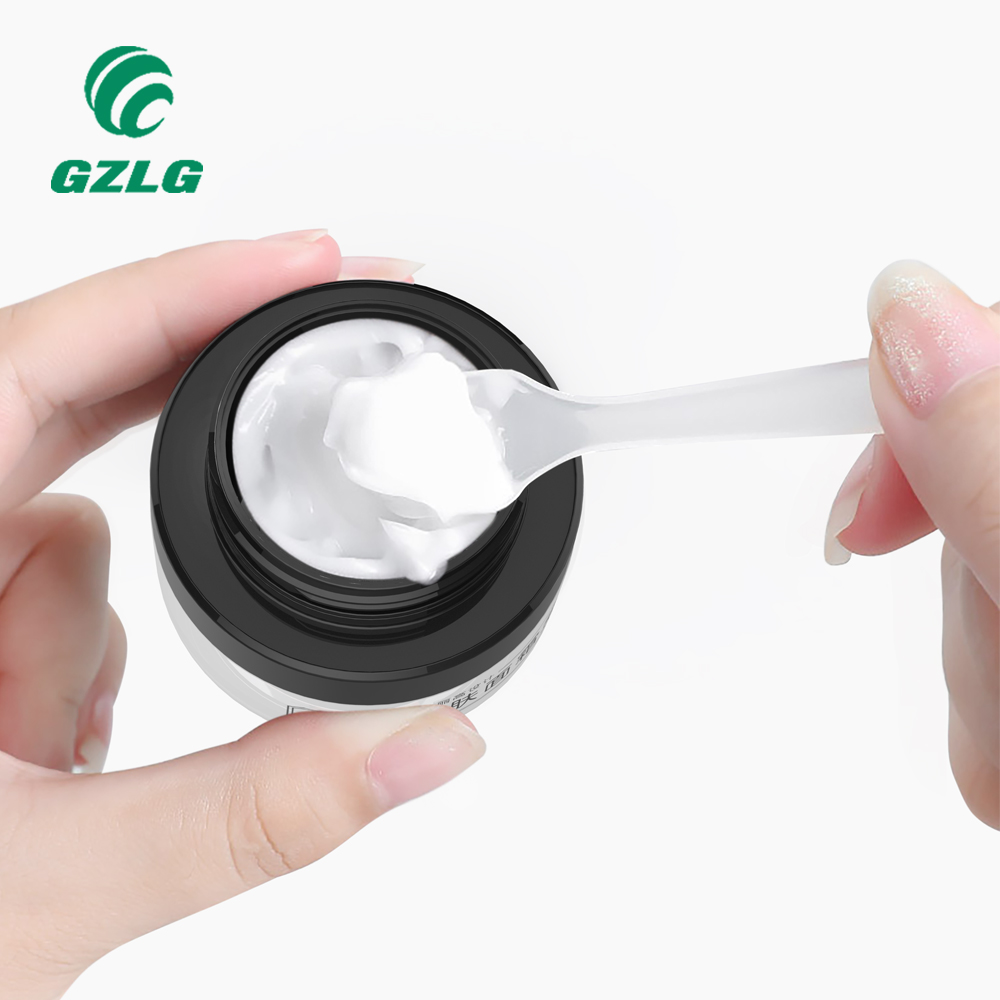 PCR Eco-friendly Gzlg Cosmetic Containers Empty Skin Care Jar 30G 50 Ml 50G Luxury Round Plastic Cream Jar With Black Lid