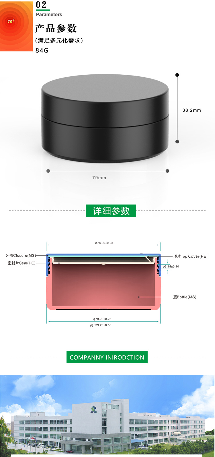 PCR Eco-friendly Gzlg Eco Empty Plastic Matte Black 4Oz 10G 50G 30Ml 50Ml 100Ml Eye Face Cream Jar Cosmetic Acrylic Facial Cream Container