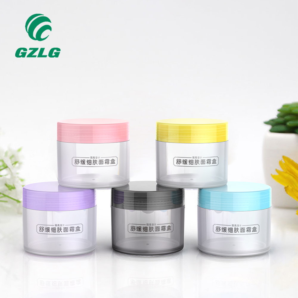 PCR Eco-friendly Gzlg Factory Wholesale Cosmetic Skincare Container Empty Plastic Black Purple Pink Clear Hair Cream Jar