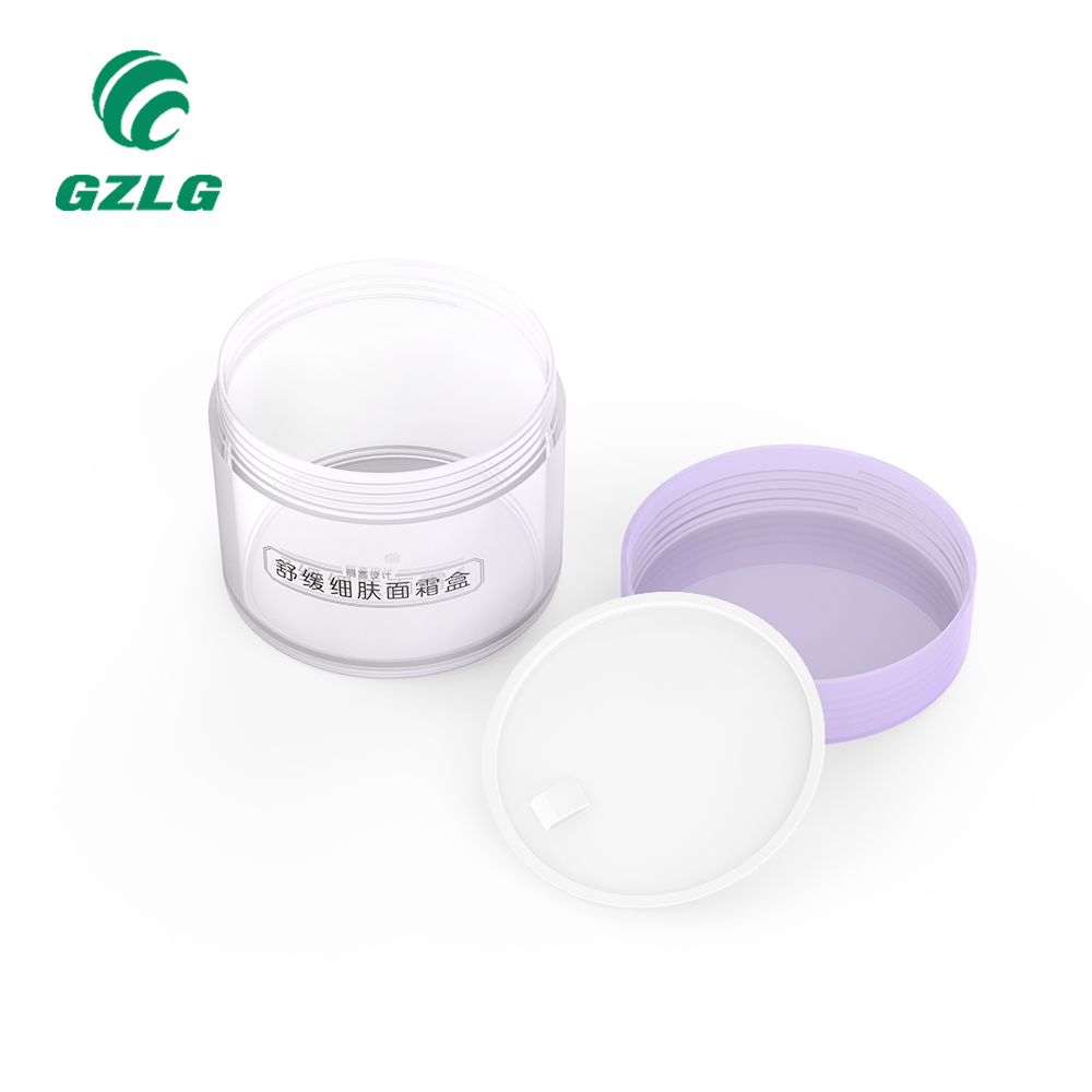PCR Eco-friendly Gzlg Factory Wholesale Cosmetic Skincare Container Empty Plastic Black Purple Pink Clear Hair Cream Jar