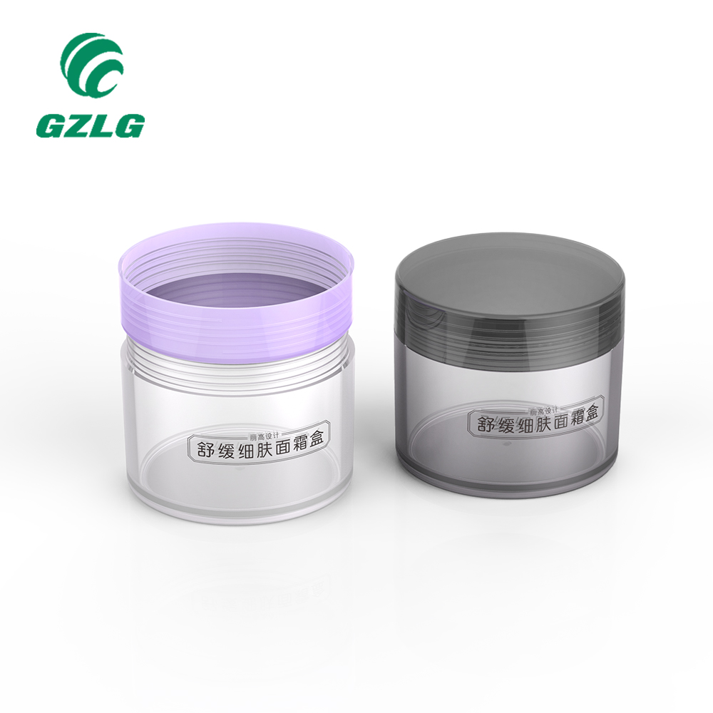 PCR Eco-friendly Gzlg Factory Wholesale Cosmetic Skincare Container Empty Plastic Black Purple Pink Clear Hair Cream Jar