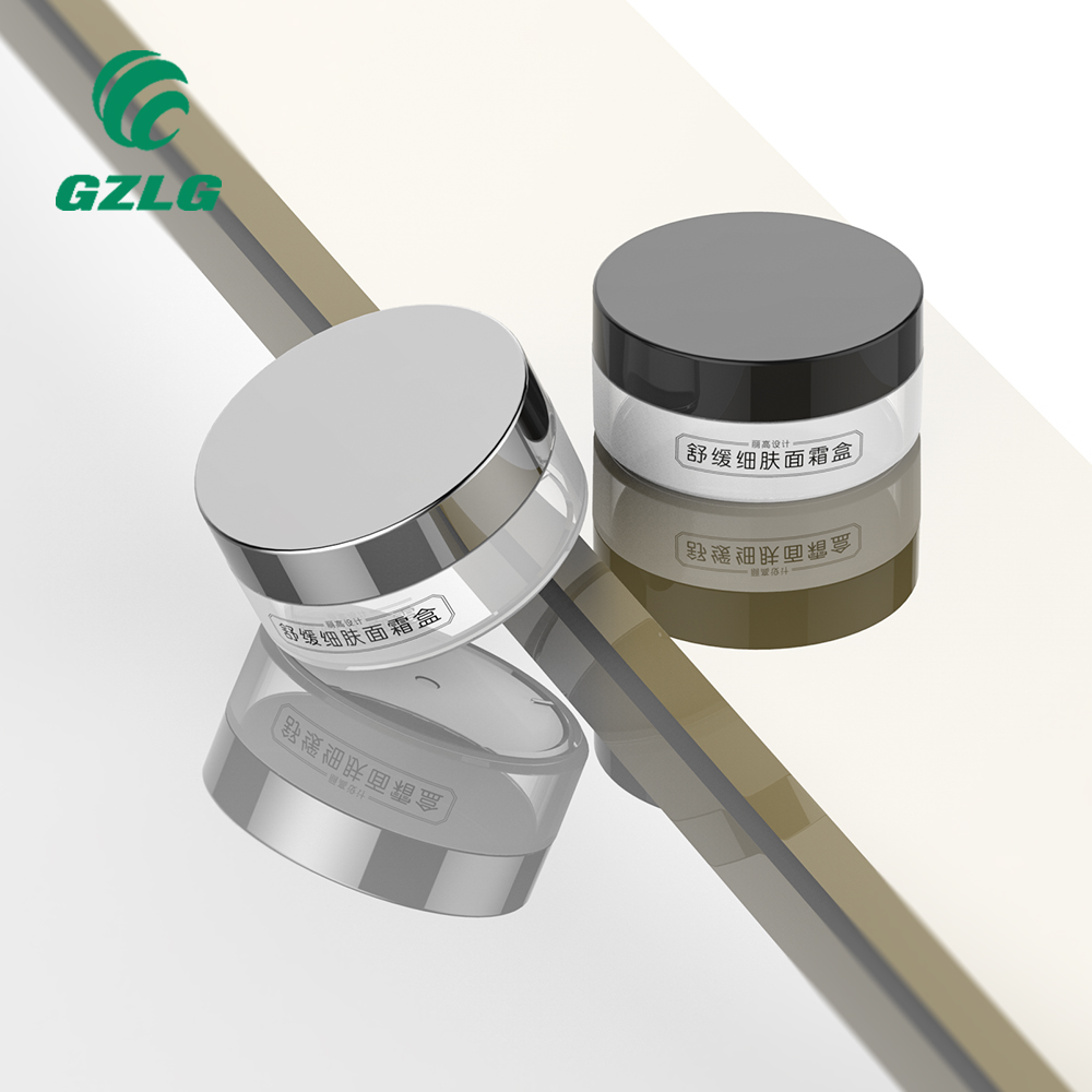 PCR Eco-friendly Gzlg Factory Wholesale Plastic Face Eco Friendly Cosmetics Packaging Plastic Cosmetic Cream Jar Body Lotion Containers