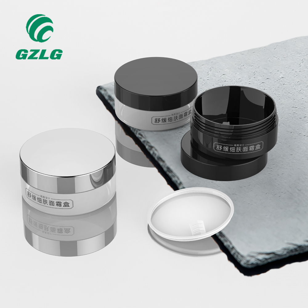PCR Eco-friendly Gzlg Factory Wholesale Plastic Face Eco Friendly Cosmetics Packaging Plastic Cosmetic Cream Jar Body Lotion Containers