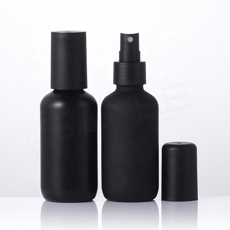 PE 30ml 60ml 120ml 150ml 180ml black spray bottle plastic bottle with disc cap screw cap flip cap