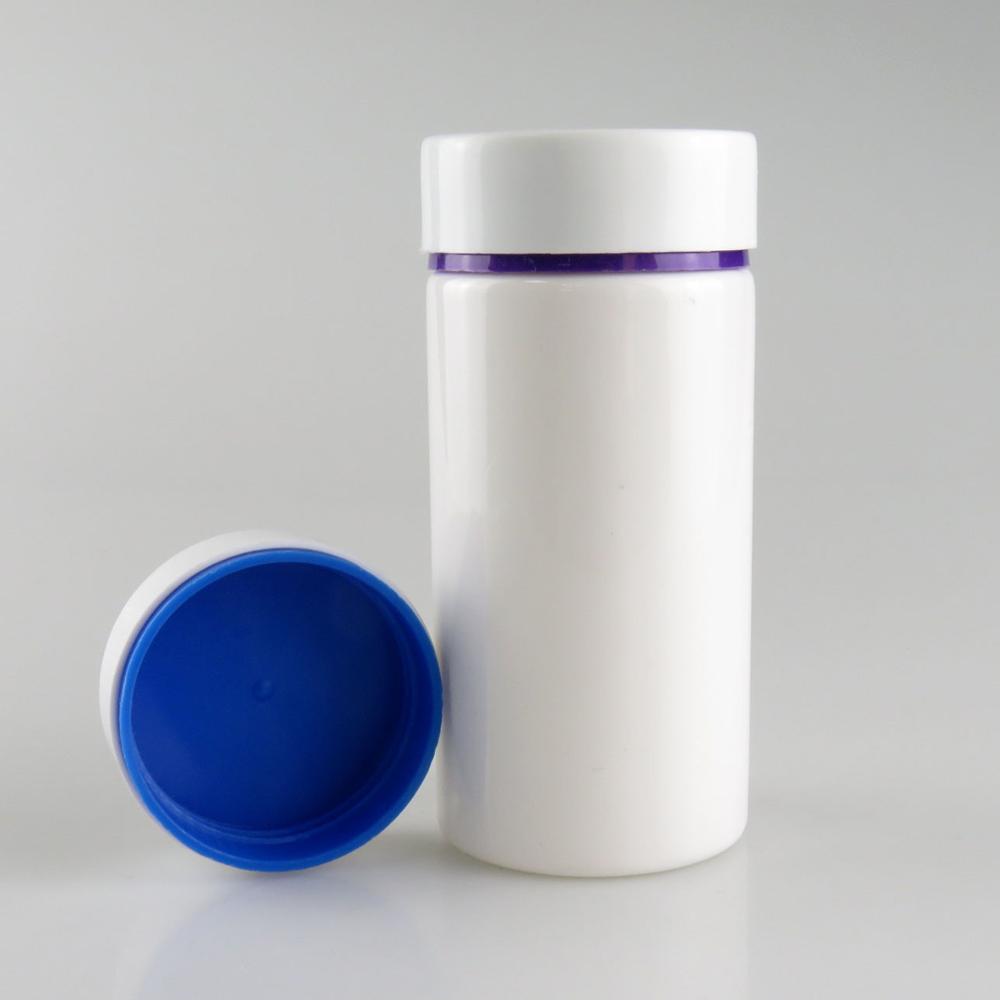 PET 150cc Plastic Bottles with Double-layer Cap Tablet Pill Vitamin Packer Bottles