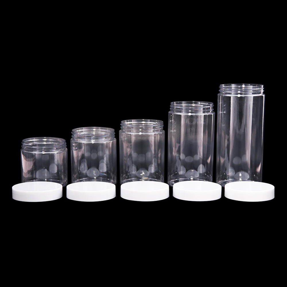 PET Clear 50ml 80ml 100ml 120ml 150ml 180ml 200ml 250ml 300ml Clear Cream Facial-pack Plastic Cosmetic Bottle Empty Jar with Lid