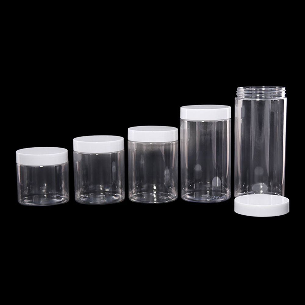 PET Clear 50ml 80ml 100ml 120ml 150ml 180ml 200ml 250ml 300ml Clear Cream Facial-pack Plastic Cosmetic Bottle Empty Jar with Lid