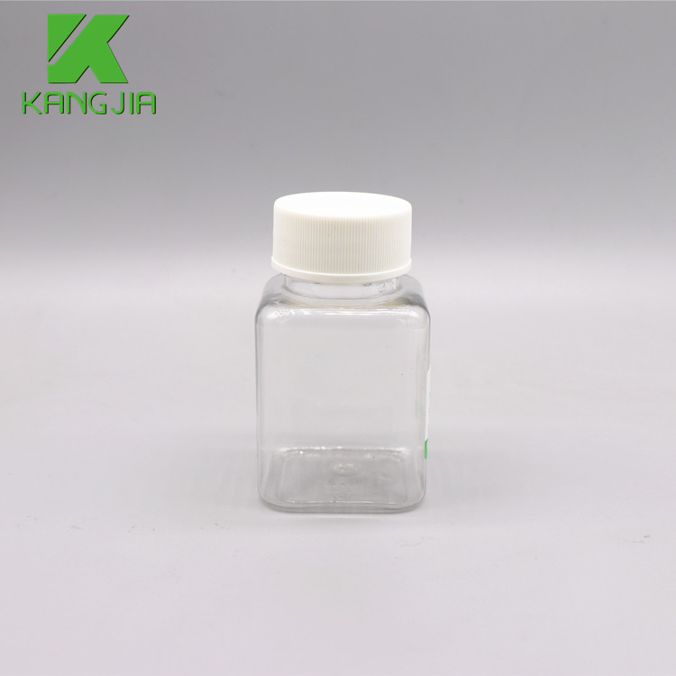 PET Empty square reagent bottles 100ml for chemical