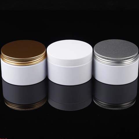 PET JAR frosted white plastic jar packaging  Empty Jars with  lids