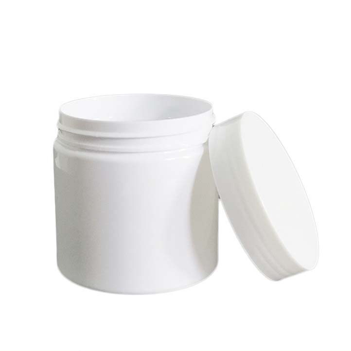 PET JAR frosted white plastic jar packaging Empty Jars with lids