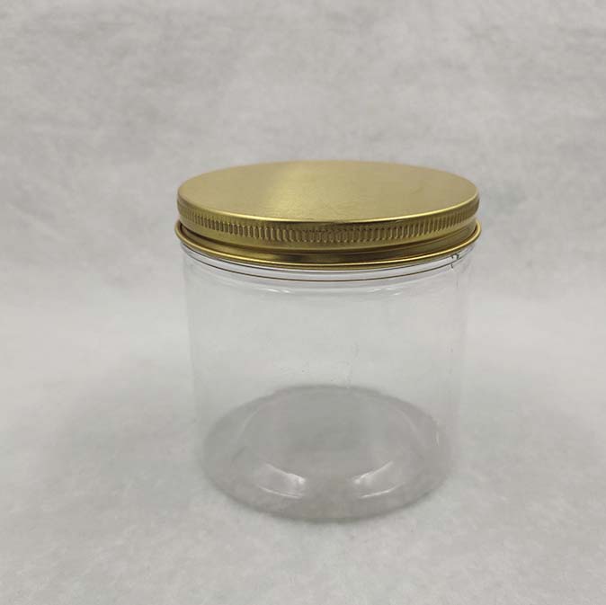 PET Jar food plastic storage jar cosmetic cream jar with red or black lid