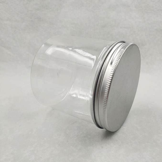 PET Jar food plastic storage jar cosmetic cream jar with red or black lid