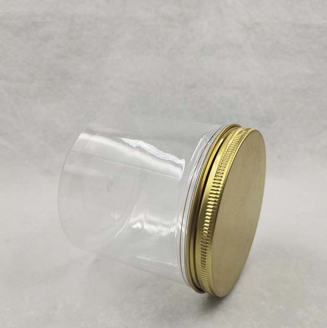PET Jar food plastic storage jar cosmetic cream jar with red or black lid