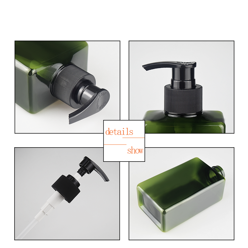 PET Rectangle Hand Soap Foam Bottle Foam Pump Mousse Bottle Square Shampoo Bottle