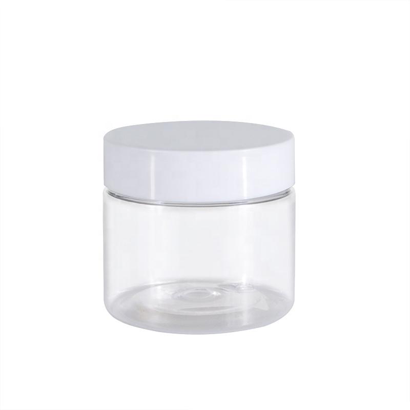 PET amber black Plastic Containers Cosmetic Cream Jars and Bottle 30ml 50ml 100ml 200ml With Black Aluminum Screw Top Lids