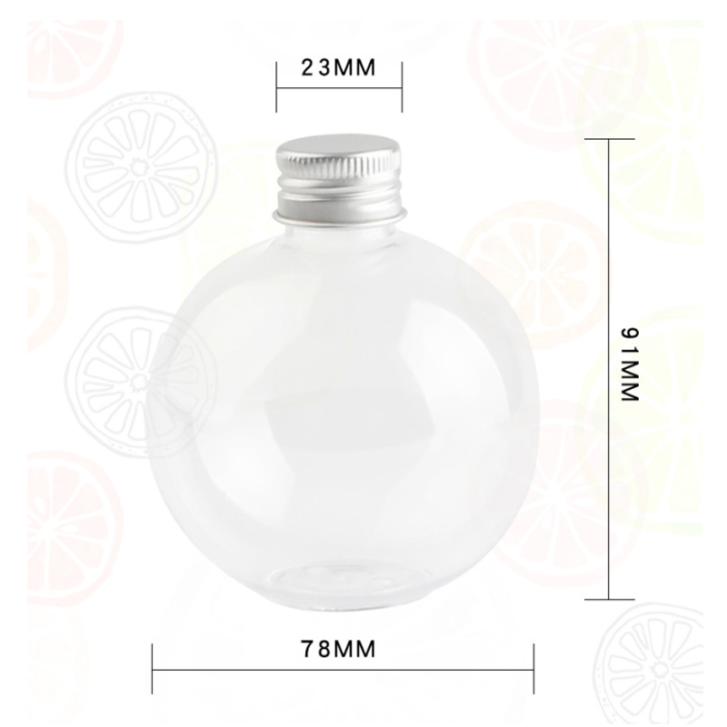 PET bottle juice 300ml spherical plastic ball bottle pet bottles for beverage packaging