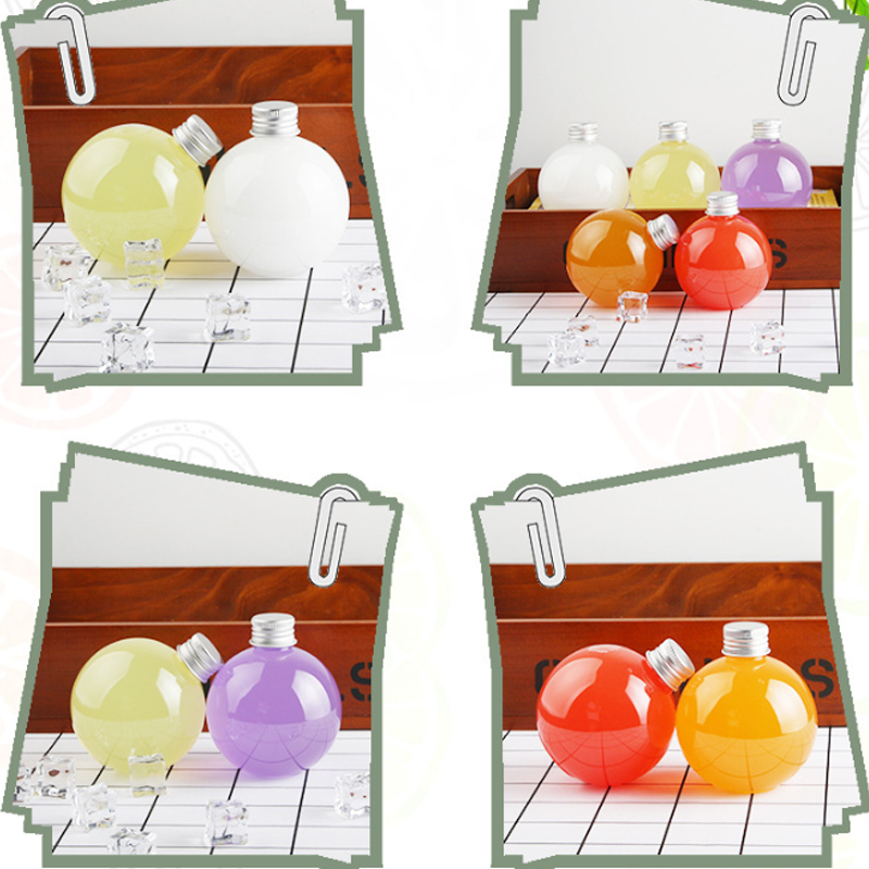 PET bottle juice 300ml spherical plastic ball bottle pet bottles for beverage packaging