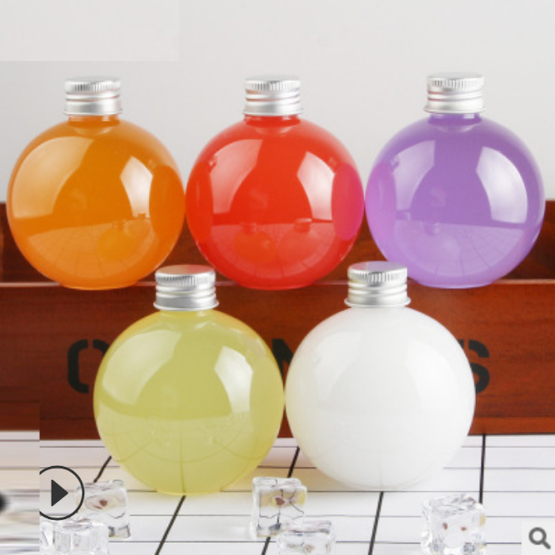 PET bottle juice 300ml spherical plastic ball bottle pet bottles for beverage packaging