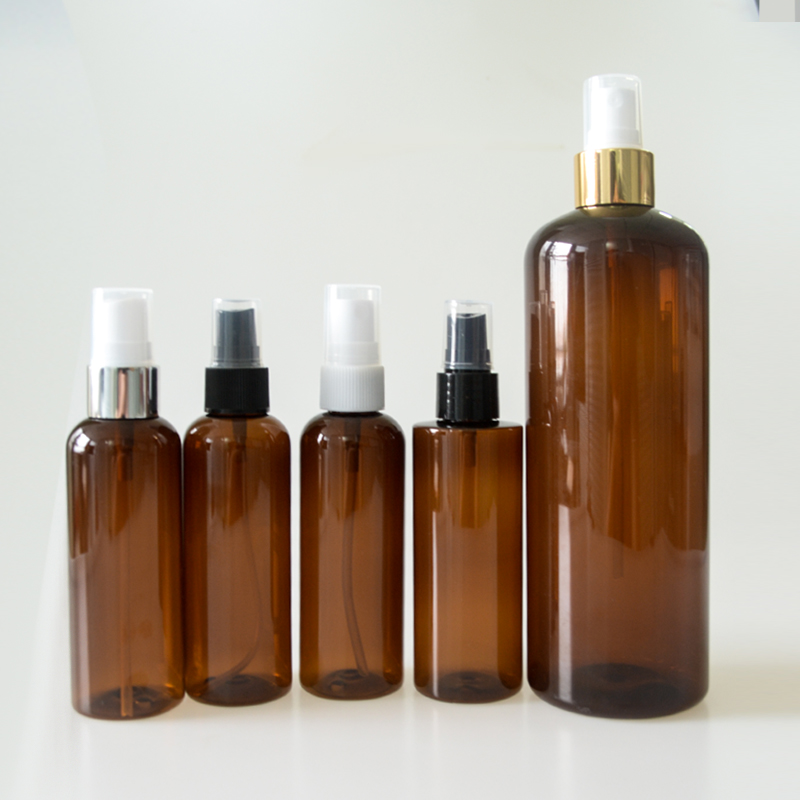 PET cosmetic packaging pump spray empty plastic bottle