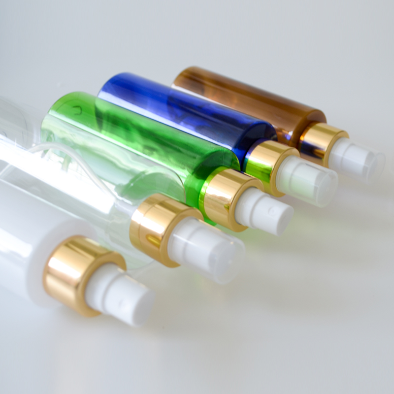 PET cosmetic packaging pump spray empty plastic bottle