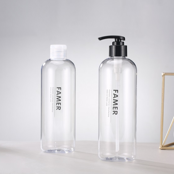 PET cosmetic plastic bottle with lotion pump/spray/cap in 10ml to 500ml