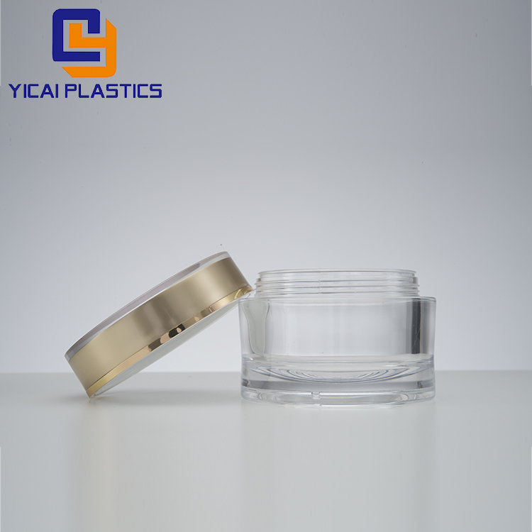 PET plastic Round empty cream plastic jar clear empty plastic jar cosmetic packaging