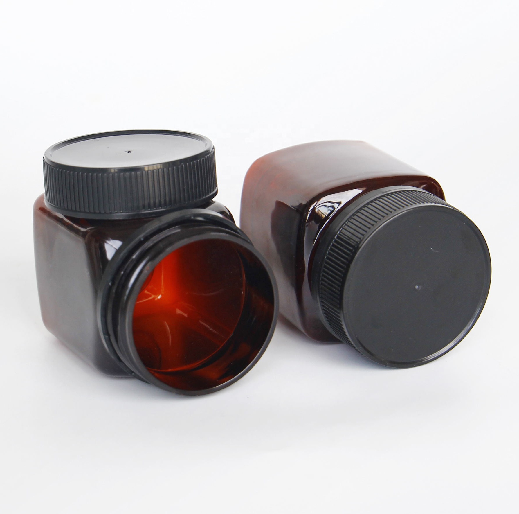 PET plastic cream jars for cosmetics 250ml 8oz 500ml 16oz plastic food jar plastic cosmetic jars