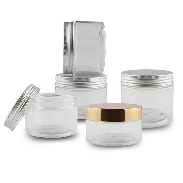 PET plastic material round skin care cosmetic container  cream jar