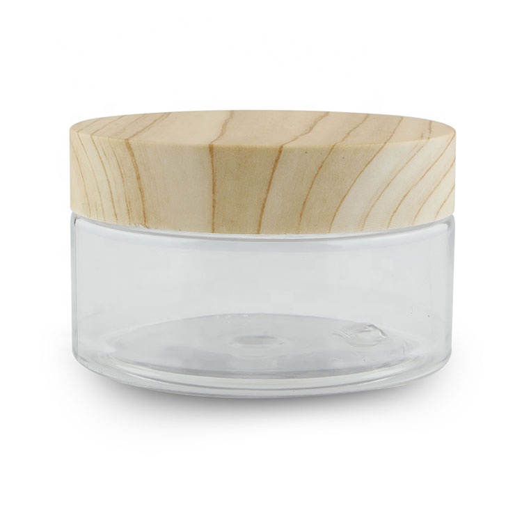 PET plastic material round skin care cosmetic container cream jar