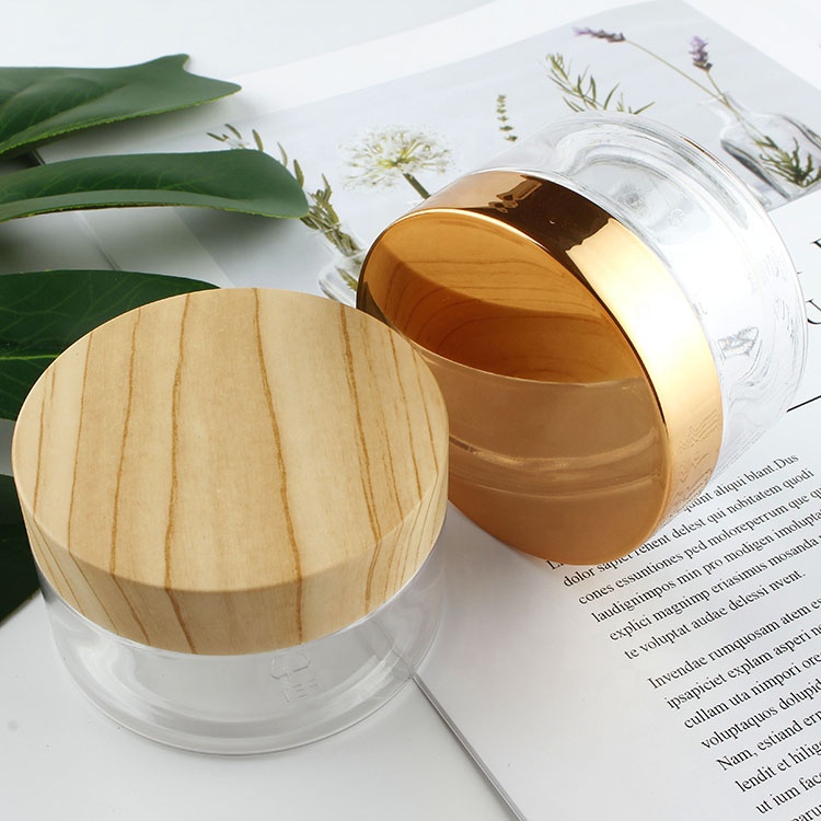 PET plastic material round skin care cosmetic container cream jar