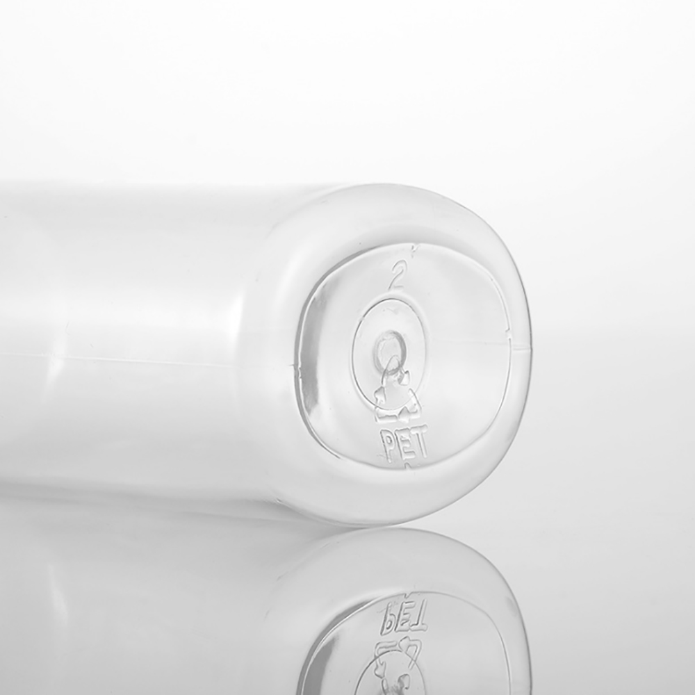 PET34 100ml Clear Plastic Cream Cosmetic Package Bottle with Gold Screw Cap