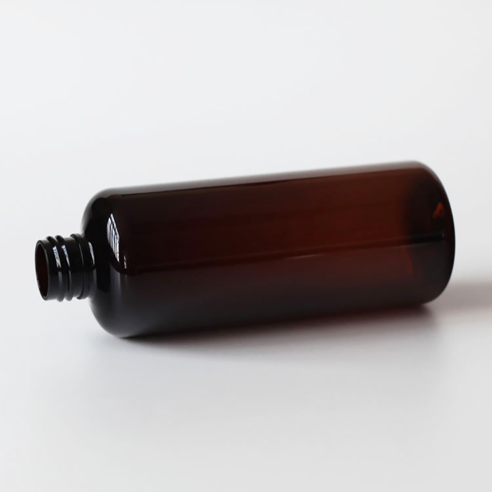 PET35 Plastic 250ml Oval Blue Amber Clear Bottle with Screw Cover