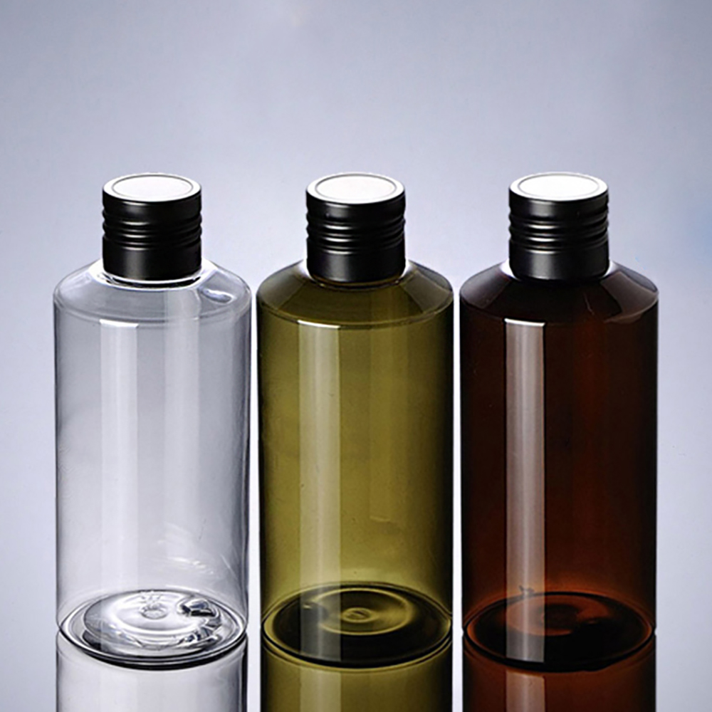 PETC24C Plastic Clear Cosmetic Container,100ml 150ml with Different Caps