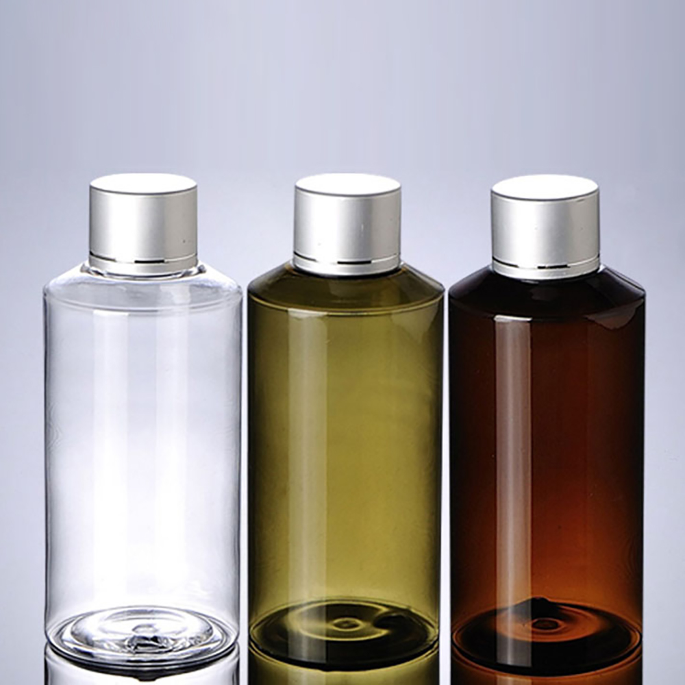 PETC24C Plastic Clear Cosmetic Container,100ml 150ml with Different Caps