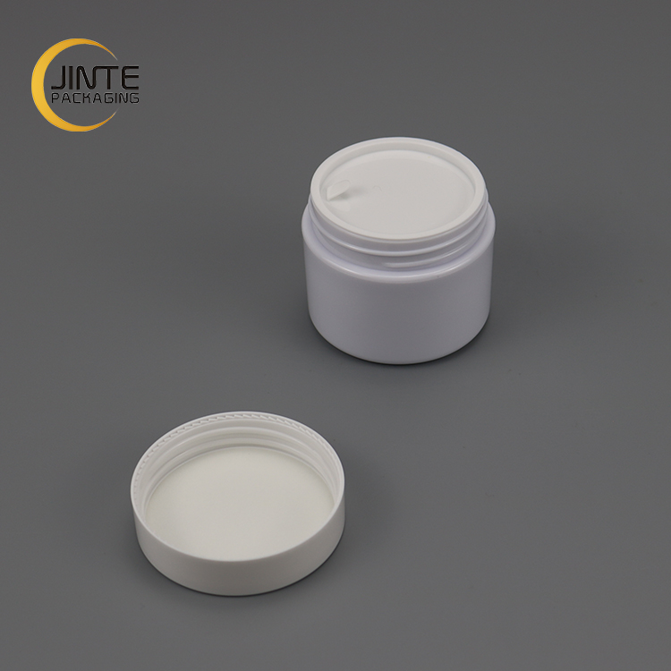 PETG Cosmetic Containers 30g 50g Solid White Empty Cream Cosmetic Jar For Eye Mask