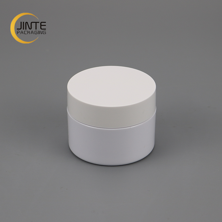 PETG Cosmetic Containers 30g 50g Solid White Empty Cream Cosmetic Jar For Eye Mask