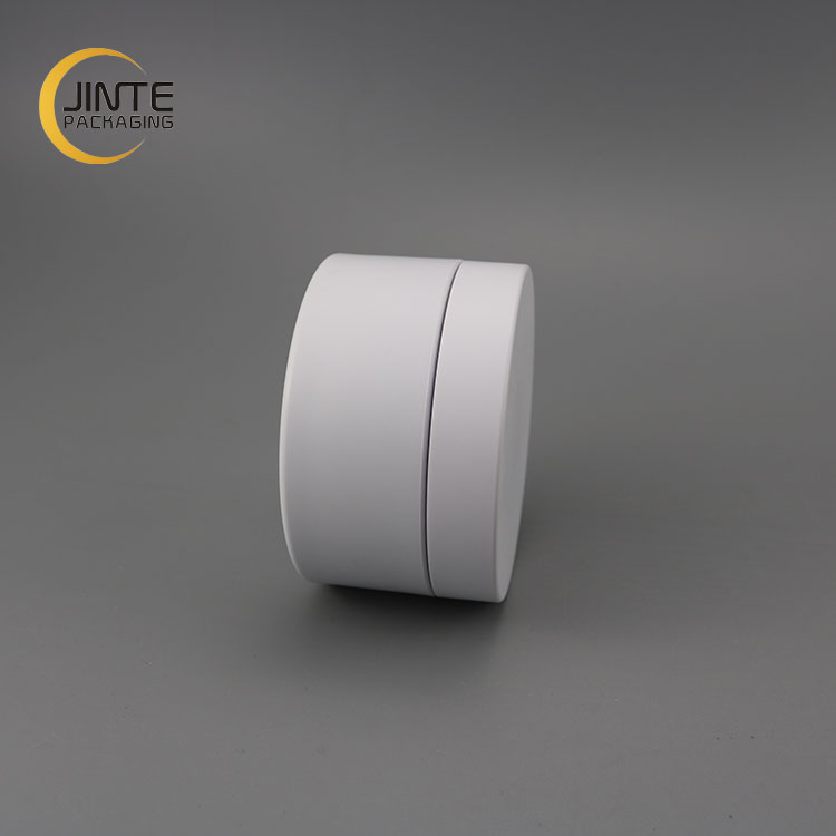 PETG Cosmetic Jar 100ml Matte Black or White Custom Plastic PETG Low Cream Jar With Lid