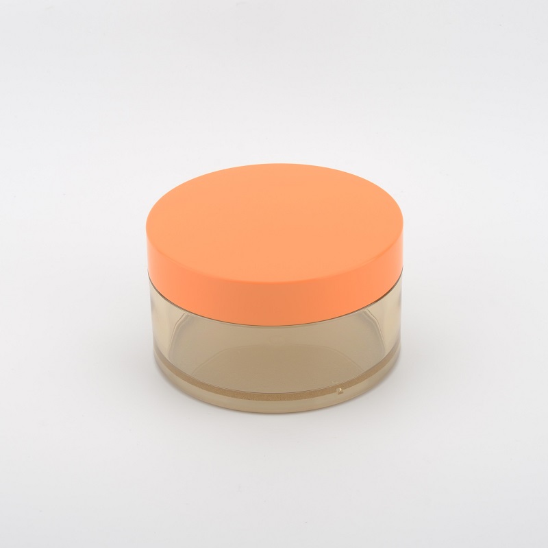 PETG clear 15g 30g 50g 100g empty Plastic cream Jar colorful cosmetic jars with pink blue orange lid for packing