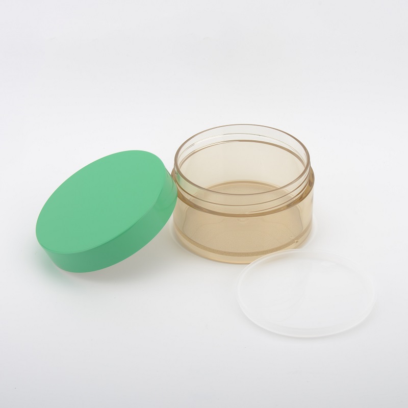 PETG clear 15g 30g 50g 100g empty Plastic cream Jar colorful cosmetic jars with pink blue orange lid for packing