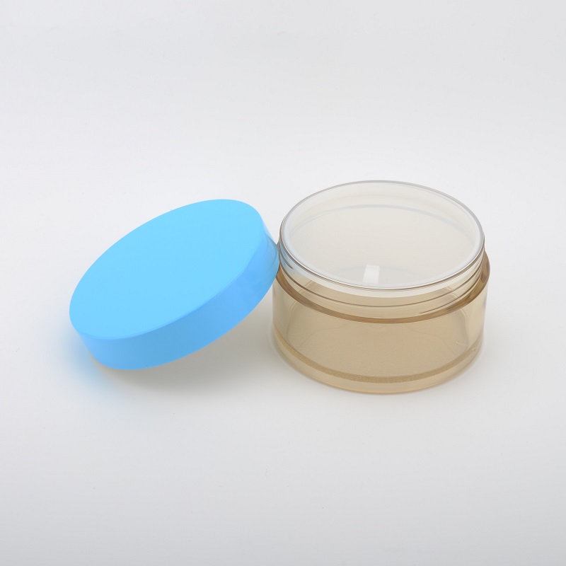 PETG clear 15g 30g 50g 100g empty Plastic cream Jar colorful cosmetic jars with pink blue orange lid for packing