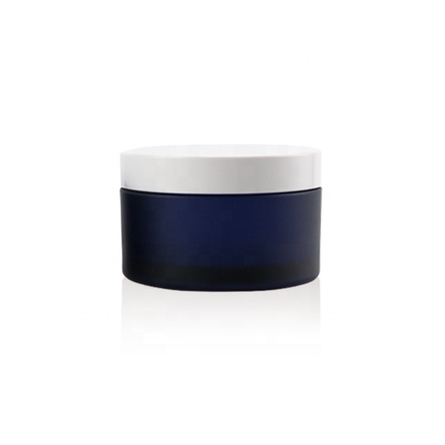 PETG cosmetic empty cream bule jar 100g 3.5oz Recyclable plastics container for hair care and body scrub packaging