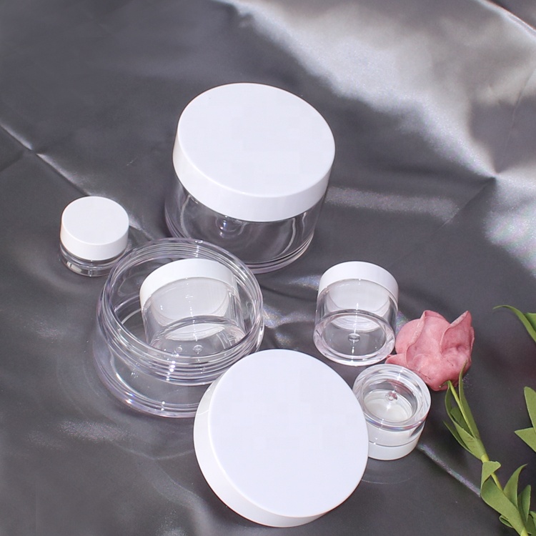 PETG eye gel pot 5g cosmetic powder jar clear plastic cream container 10g 15g 30g 50g 100g 150g
