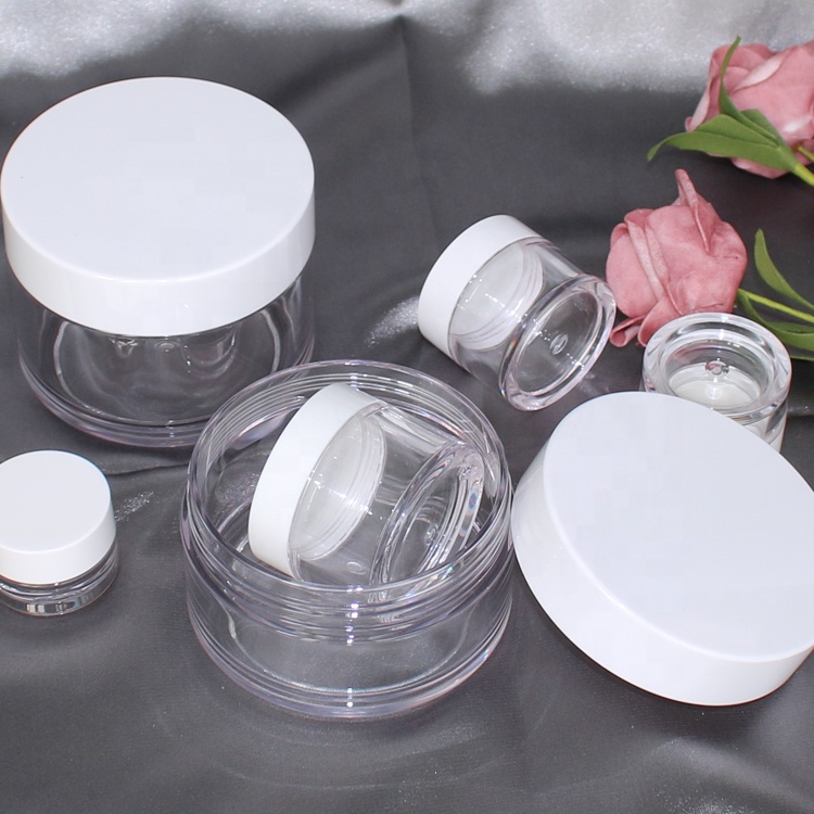 PETG eye gel pot 5g cosmetic powder jar clear plastic cream container 10g 15g 30g 50g 100g 150g