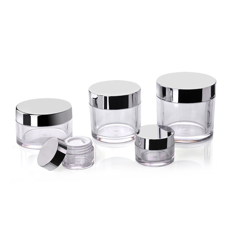 PETG single wall cream jar round shape frosted clear plastic jar 5g 15g 30g 50g 80g 100g