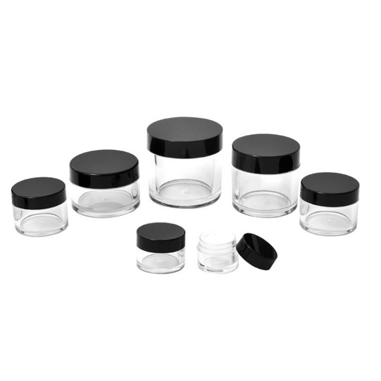 PETG single wall cream jar round shape frosted clear plastic jar 5g 15g 30g 50g 80g 100g