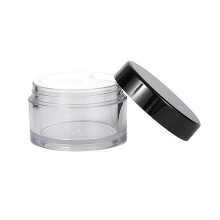 PETG single wall cream jar round shape frosted clear plastic jar 5g 15g 30g 50g 80g 100g
