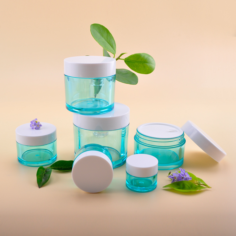PETG single wall cream jar round shape frosted clear plastic jar 5g 15g 30g 50g 80g 100g