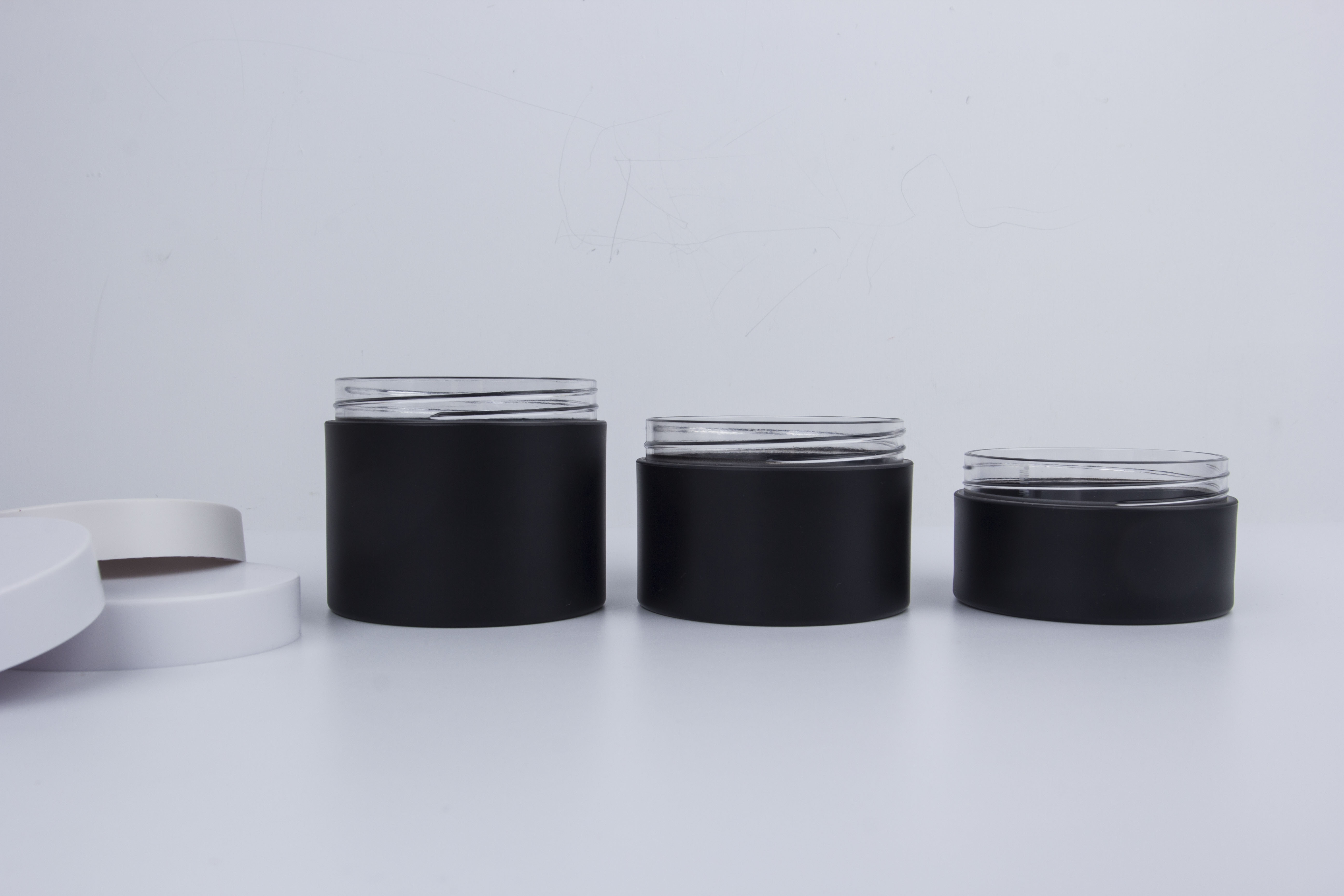 POP design black white 10ml 30ml 50ml PETG empty cosmetic Cream Jar 10g Mini Plastic Container